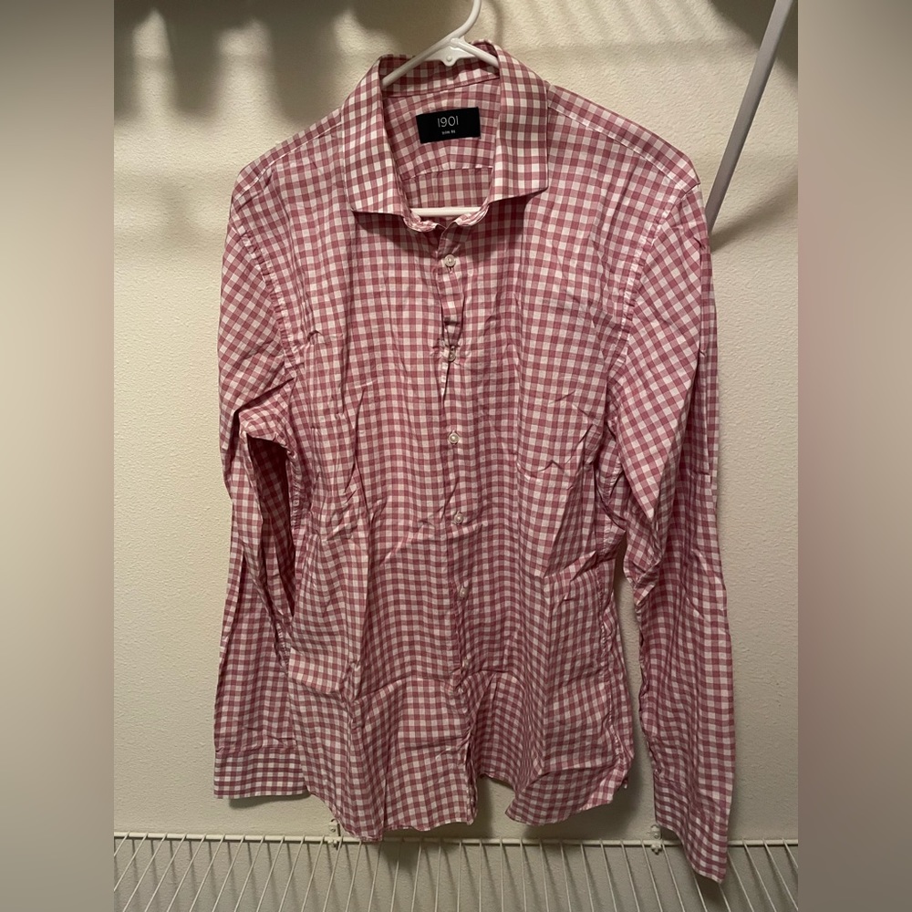1901 Trim Fit Button Up Shirt size 16 1/2 36/37